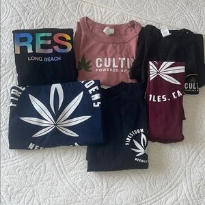 Assorted Weed Graphic Shirts